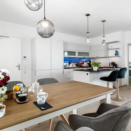 公寓 Hafenloge - Ostseeblick, Terrasse, Erste Reihe, Fahrstuhl *